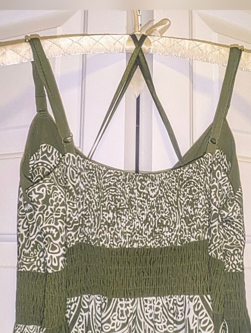 APT. 9 Paisley Spaghetti Strap Sleeveless Smocked Empire Waist Maxi Dress - M - Picture 14 of 16